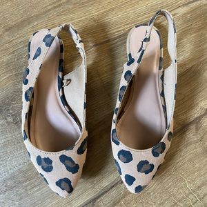 Old Navy Cheetah Slingback Flats | Size 7